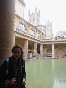 the Roman baths in the city of Bath